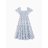 PATPAT Family Matching Sets Mommy and Me Floral Smocking Casual Dresses and Stripe Tee - 2 of 4