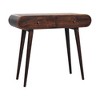 Solid Wood Console Table, Curved Edges, 2 Drawers, Nordic Legs - 3 of 4