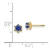 Black Bow Jewelry Kids 4mm Synthetic Sapphire Screw Back Stud Earrings 14k Yellow Gold - 4 of 4