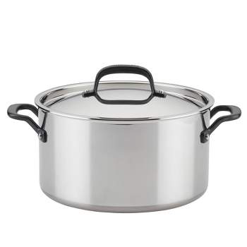 Nonstick Hard Anodized 8-Quart Covered Oval Stockpot – Rachael Ray