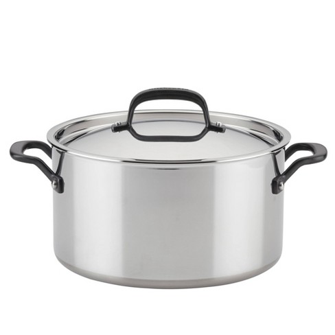 KitchenAid 3-Ply Base Stainless Steel 3-Qt. Saucepan with Lid