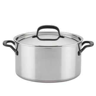 KitchenAid 5-Ply Clad Stainless Steel 8qt Stockpot with Lid