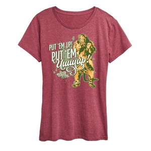 Women's - The Wizard of Oz - Cowardly Lion Put Em Up Short Sleeve Graphic T-Shirt - 1 of 4