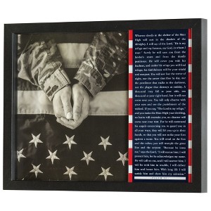 Dicksons Praying Hands American Flag Black 12 x 15 MDF Decorative Wall Plaque - 1 of 3
