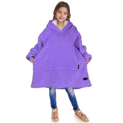 Catalonia Oversized Blanket Hoodie Sweatshirt for Kid Girl Boy, Fleece Wearable Blanket Hoodie Pullover for 7-16yr Teen Youth Kid, Cozy Gift