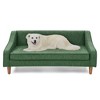 COWLOWN Gray Durable Elevated Dog Sofa Bed,Pet sofa with modern irregular armrest design,Comfortable soft dog sofa - 2 of 4
