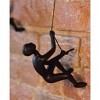 Climbing Man Classic Wall-Art Sculpture | 4-Pack | Black - 4 of 4