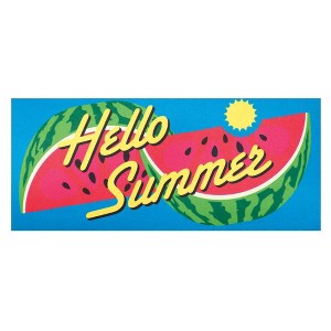 Dicksons Magnolia Garden Hello Summer Retro Watermelon 22 x 10 Inch Poly Rubber Doormat Insert - 1 of 2