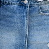 Women's Denim Shorts - Mid-Rise Button Closure with 5 Pockets & Raw Hem Cherie Code - 4 of 4
