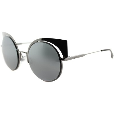 Fendi Eyeshine FF 0177 KJ1 Mens Cat-Eye Sunglasses Gray 53mm