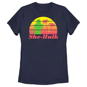 Women's She-Hulk: Attorney at Law Sunset Green Hero T-Shirt - 1 of 4