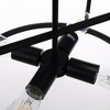YANSUN 17 in. 4-Light Black Industria Caged Drum Ceiling Semi-Flush Mount Light for Kitchen Island Dining Room - 4 of 4