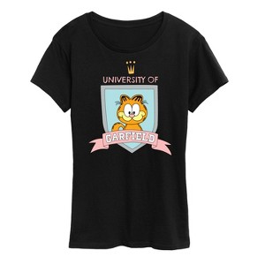 Women's - Garfield - University Badge Short Sleeve Graphic T-Shirt - 1 of 4