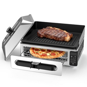ELJGET  2-in-1 countertop grill and oven combination, including baking trays/splash-proof covers/breadcrumb trays - 1 of 1