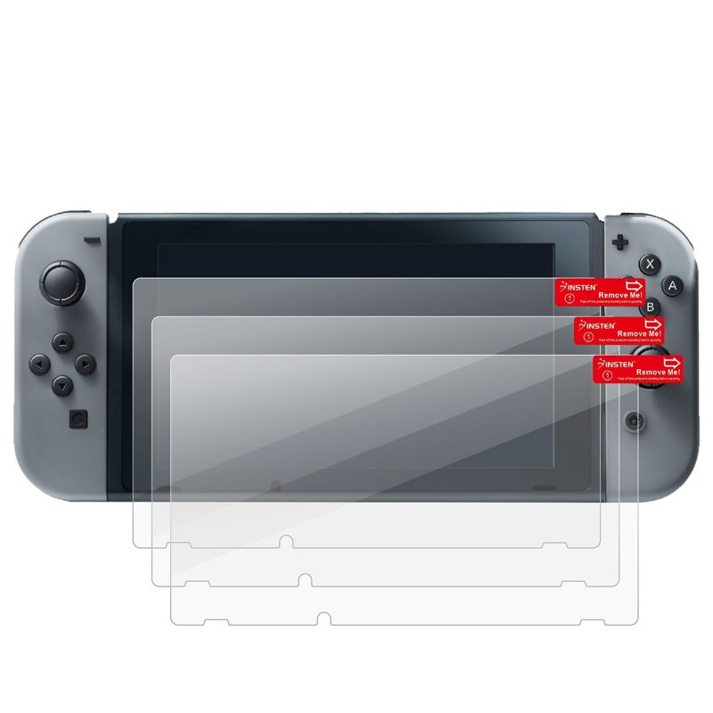 Insten 3 Pack Clear Screen Protectors for Nintendo Switch 6.2", 2017 Model, HD Clear Transparent Anti Fingerprint Film Cover, 3 of 10