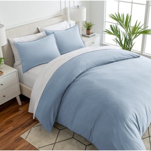 Washed Duvet Cover & Sham Set - Extra Soft, Easy Care by Bare Home, Comforter Not Included - 1 of 4