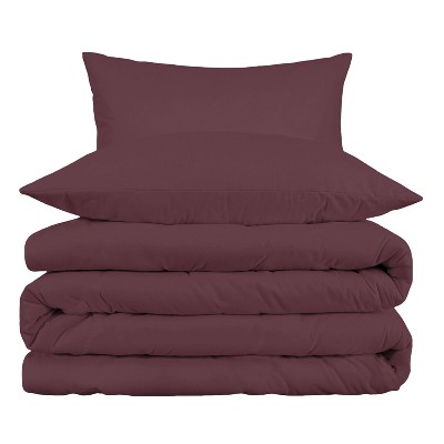 Egyptian Quality Cotton 1000 Thread Count Solid 3 Piece Duvet Cover Set with Pillow Shams by Blue Nile Mills