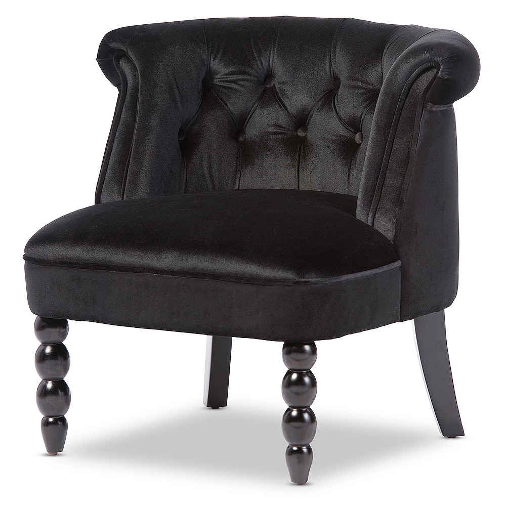 Photos - Chair Flax Victorian Style Contemporary Velvet Fabric Upholstered Vanity Accent