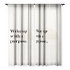Bohomadic.Studio Wake Up With A Purpose Motivational Quote 50" x 64" Single Panel Sheer Window Curtain - Society 6 - 3 of 4