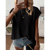 BLUEMING Womens Tank Tops Cap Sleeves Casual Crew Neck Loose Fit Knit Lightweight Pullover Sweater - 4 of 4