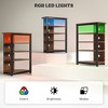 Resenkos Tv Stand, Entertainment Center With Storage Shelves And Steel Frame For Living Room, Black - 4 of 4