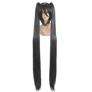 Unique Bargains Women's Wigs 51 inches Black with Wig Cap 1 Pc - 1 of 4
