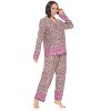 Casual Nights Women's Long Sleeve Rayon Button Down Pajama Set - 2 of 4