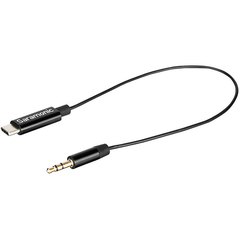 Saramonic SR-C2001 3.5mm Male TRS to USB-C Stereo or Mono Microphone & Audio Adapter Cable 9", 1 of 4