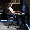 Bosmiller Ergonomic Reclining Gaming Chair with Linkage Armrests & Footrest, Racing Office Chair, PU Leather Computer Desk Chair - 3 of 4