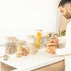 OU Food Storage Container Set 16pc (set of 8) Clear Airtight Plastic Containers, Leak Proof Bamboo Lids, Stackable Kitchen Pantry Organizer Jars - 4 of 4
