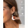 3 Pairs Moissanite Flatback Stud Earrings for Women, 925 Sterling Silver Hypoallergenic Flat Back Cartilage Earrings Set, 18K White Gold Plated - 3 of 4