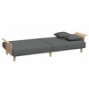 vidaXL Dark Gray Velvet 2-Seater Sofa Bed Set with Adjustable Backrest, Footstool, and Pillows for Living Room/Guest Room - 4 of 4