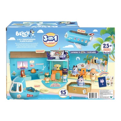 Bluey 3-in-1 Transforming Plane Resort Playset