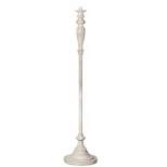 360 Lighting Vintage Shabby Chic Floor Lamp Base 60" Tall Antique White Washed for Living Room Reading Bedroom Office
