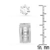 Steeltime Ladies stainless steel simulated diamonds huggie/stud earrings set. Color Options: Silver, Gold - 3 of 4