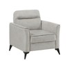 Microfiber Upholstered Accent Chair with Attached Cushions and Modern Living Room Style - 3 of 4
