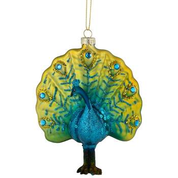 Northlight 12 Teal and Green Peacock with Jewel Clip-On Christmas Ornament,  1 - Fry's Food Stores