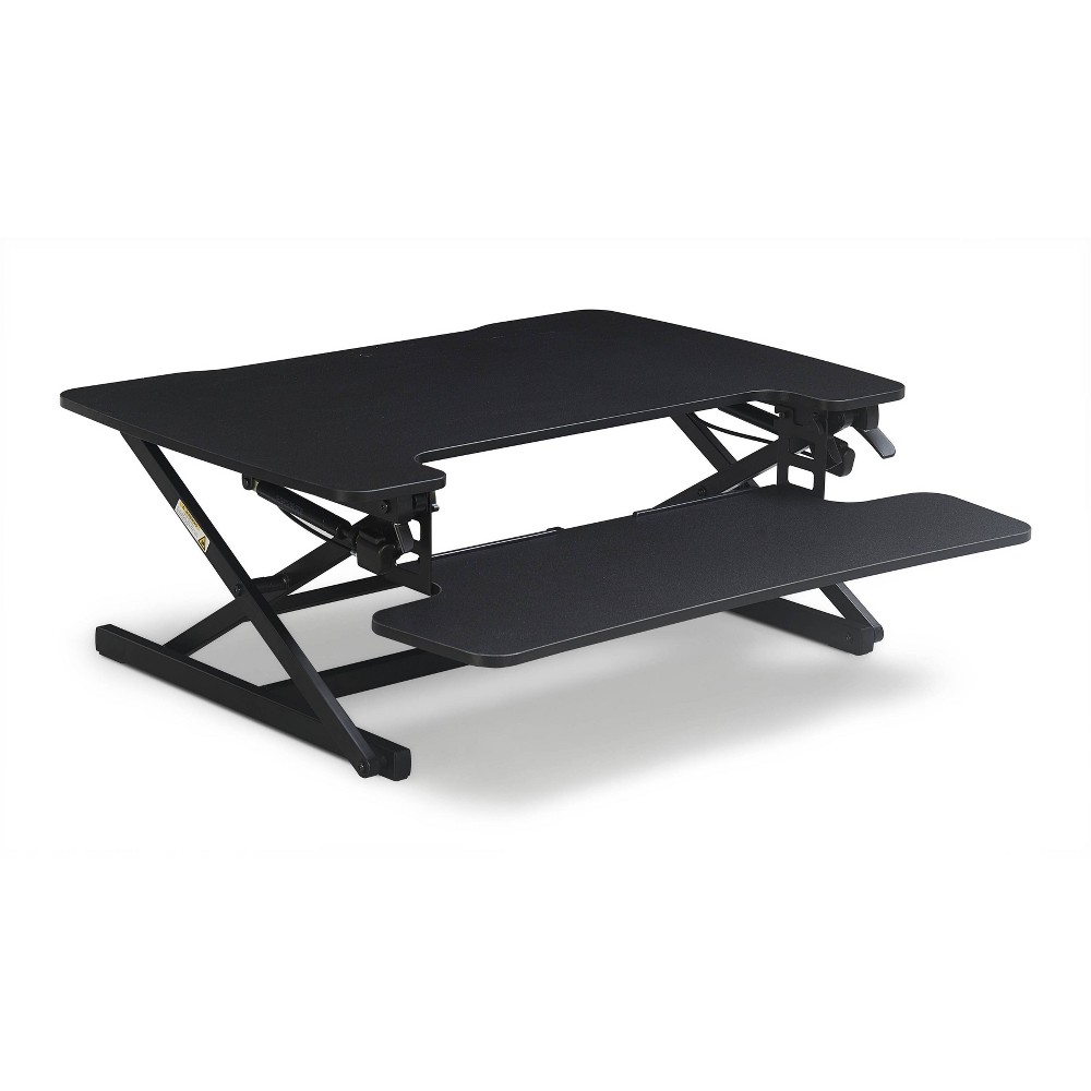 Photos - Office Desk Large Ergo Height Adjustable Standing Desk Converter Black - True Seating: