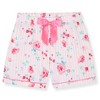 Sleep On It Girls 2-Piece Short-Sleeve Button Down Collared Coat Pajama Set with Matching Scrunchie - 3 of 4
