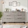 Garvee 7 Dresser for Bedroom, 55" Wide Dresser, Freestanding Horizontal Drawer with Storage, Wooden Closet Chest Storage for Bedroom - 3 of 4