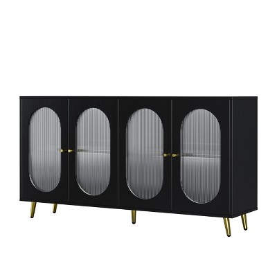 NicBex Sideboard Cabinet with 4 Doors Modern Freestanding Buffet Storage Cabinet for Kitchen,Living Room