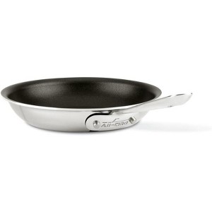 All-Clad D3 3-Ply Stainless Steel Fry Pan 8 Inch Induction Oven Broiler Safe 600F Pots and Pans, Cookware Silver - 1 of 3