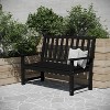 Merrick Lane All Weather Recycled HDPE Bench for Indoor and Outdoor Use - 2 of 4
