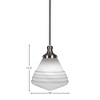 Toltec Lighting Juno 1 - Light Pendant in  Brushed Nickel with 10" White Marble Shade - 2 of 2