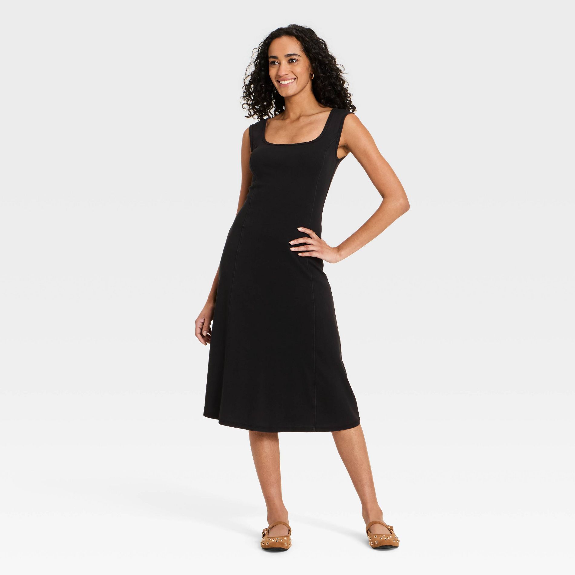 Women's Knit Midi A-Line Dress - Universal Thread™