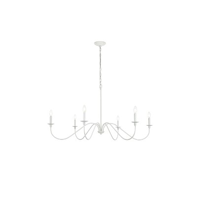Elegant Lighting Rohan 48 inch chandelier in White