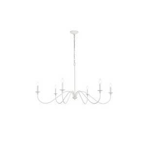 Elegant Lighting Rohan 48 inch chandelier in White - 1 of 4