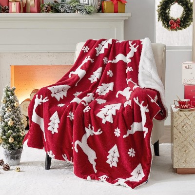 Flannel Christmas Throw Blanket for Couch, Christmas Decorations Gifts for Women, Warm Throw Blanket.