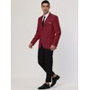 Lars Amadeus Men's Dress Slim Fit Single Breasted One Button Suit Sports Blazer - 4 of 4