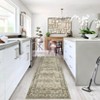 Washable Vintage Floral Distressed Rug Non Slip Low Pile Rug Soft Throw Floor Cover Foldable Indoor Carpet for Living Room Bedroom - 2 of 4
